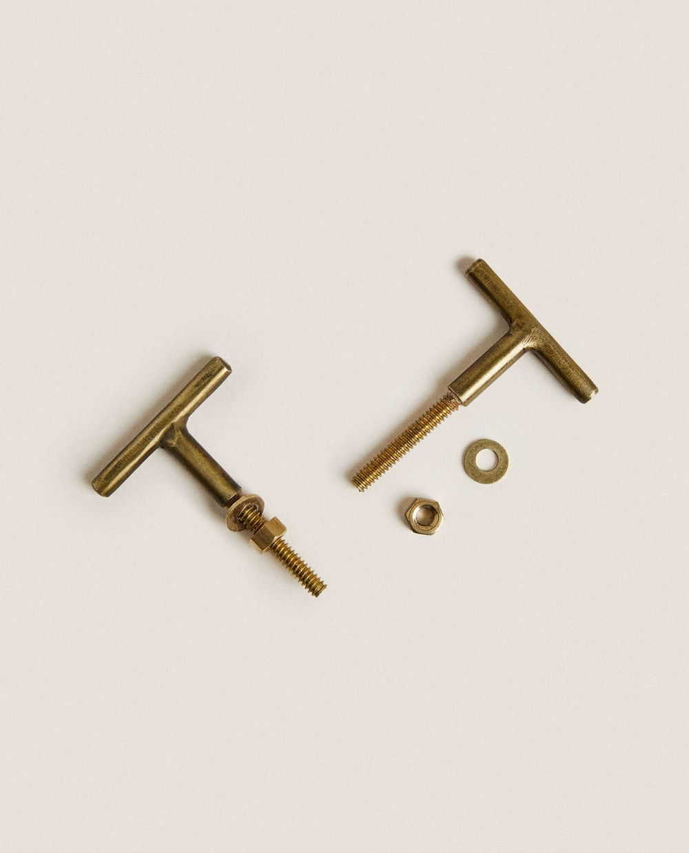 ZARA HOME МЕТАЛЛИЧЕСКАЯ ДВЕРНАЯ РУЧКА (НАБОР ИЗ 2 ШТ.), ЗОЛОТОЙ