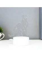 Светильник сенсорный «Кот сидя» LED 7 цветов USB/от батареек