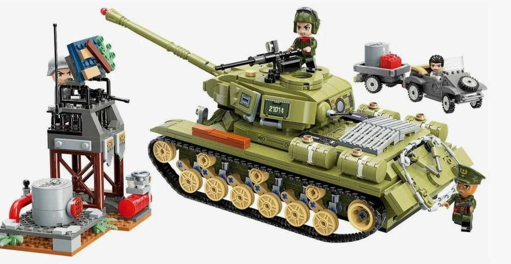 Конструктор Qman CombatZones 21014 Танк, 858 дет.