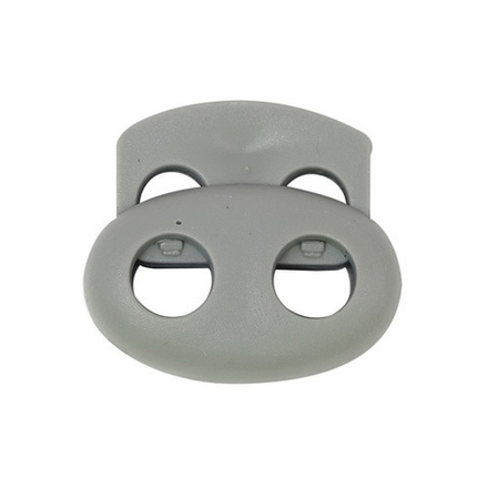 Фиксатор Овал мал. 2отв. d=4мм, 14*17мм, цв.св.серый