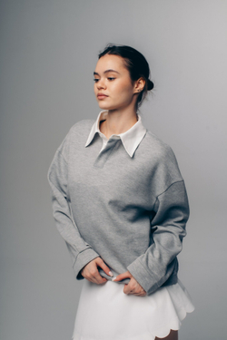 Лонгслив с воротником Polo