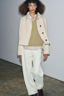 ZARA КОРОТКИЙ ТРЕНЧ С ШЕРСТЬЮ — ZW COLLECTION, ЭКРЮ