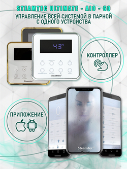 Steamtec TOLO AIO 60 - 6 кВт парогенератор для хамама и турецкой бани / Серия Premium