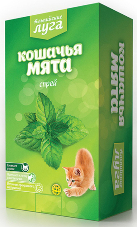 Альпийские луга ЭКОПРОМ мята для кошек, спрей 100 мл