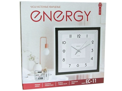 Часы настенные ENERGY ЕС-11 квадратные 660301