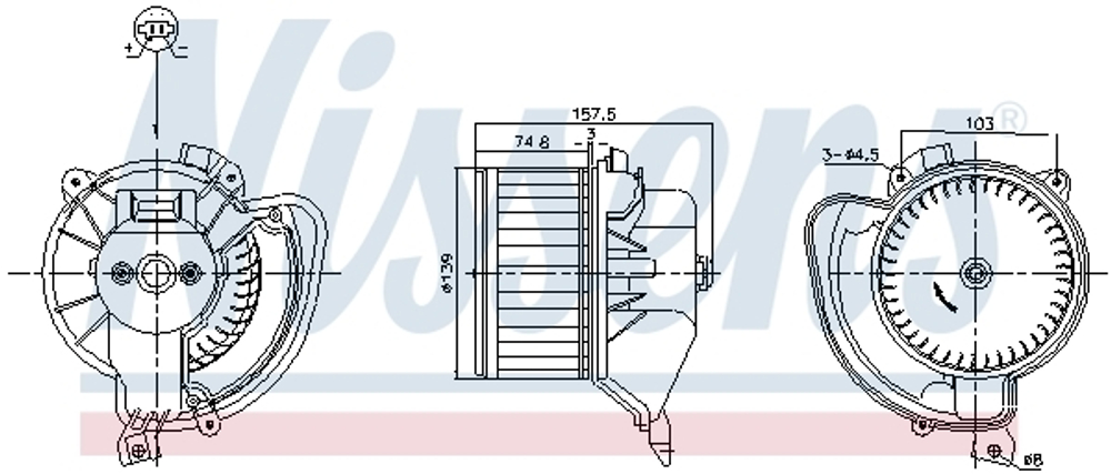 NISSENS - 87220-NIS - Interior Blower