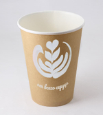 Бумажный стакан 350мл. Kraft Line LATTE ART, 1000шт/кор. Kraft Line