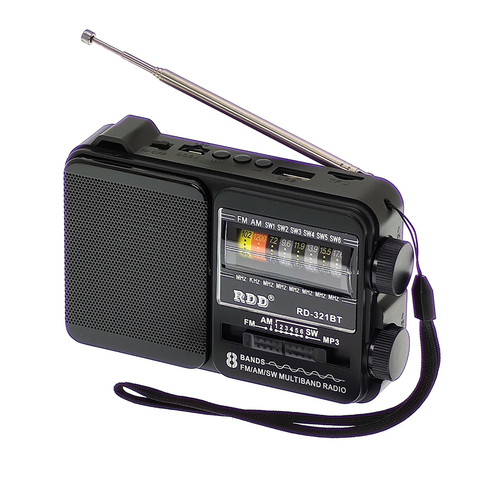 Радиоприемник RDD RD-321BT аккумуляторный (USB,TF,Bluetooth)