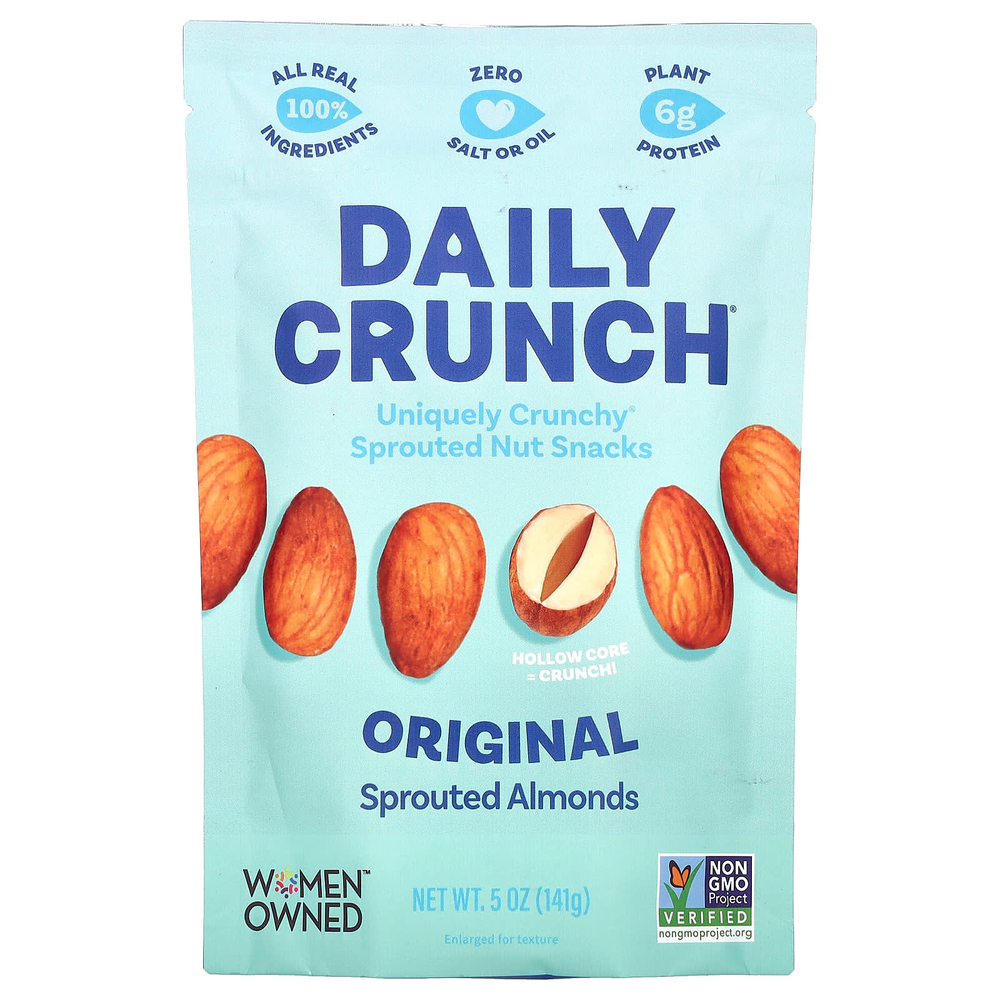 Daily Crunch, Проросший миндаль, оригинальный, 141 г (5 унций)