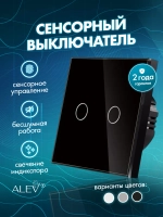 Выключатель сенсорный двухклавишный проводной для дома