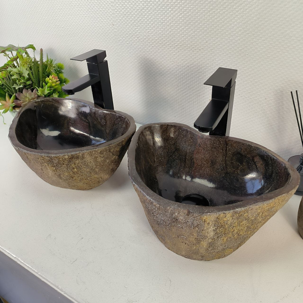 Раковина из речного камня ПАРА! RS-65549 40*39*15 0865