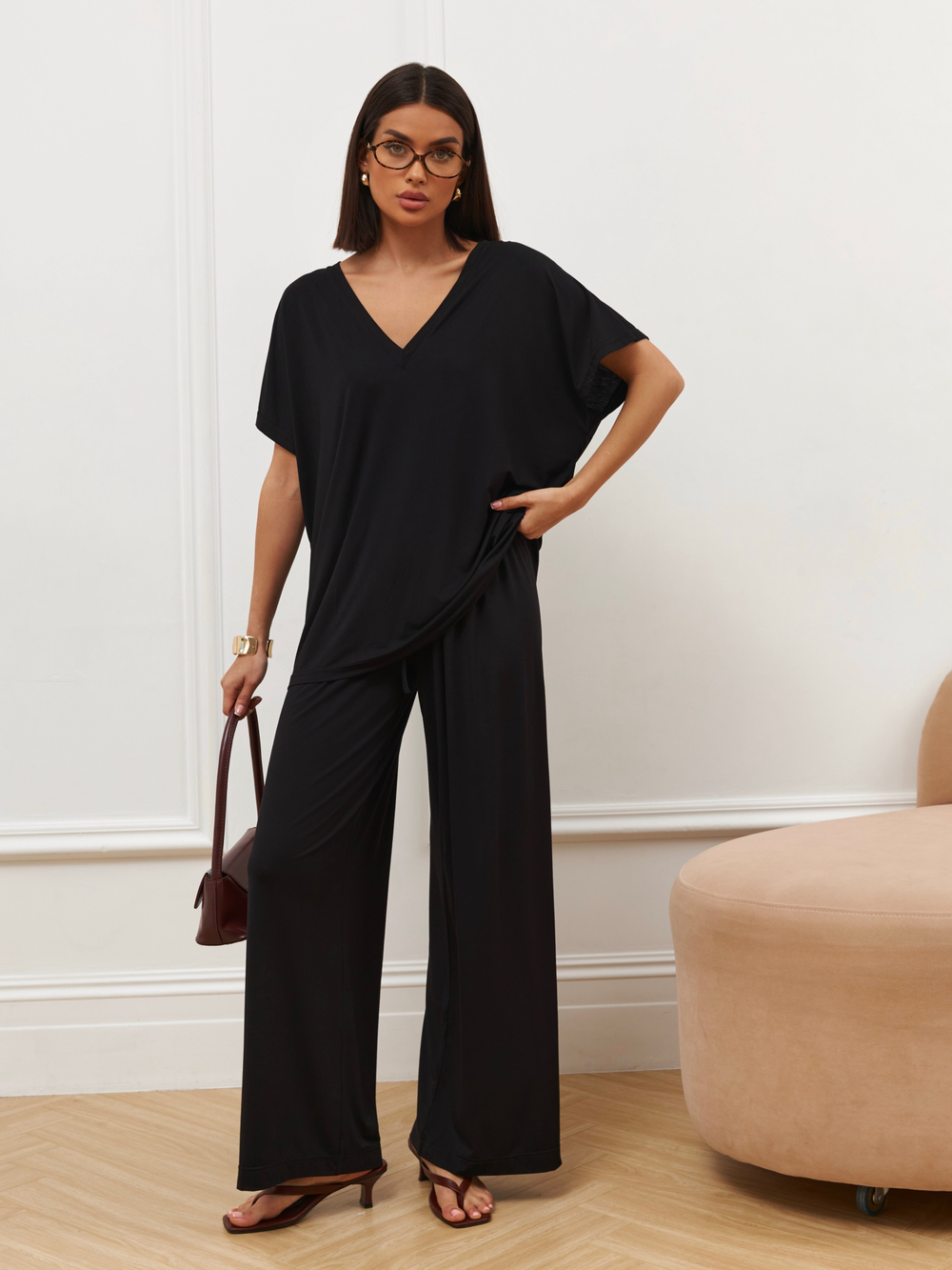 Костюм футболка и штаны из вискозы