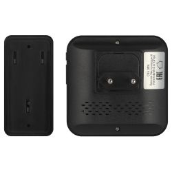 Звонок дверной ЭРА C94 беспроводной, от сети, черный, 52 мелодии