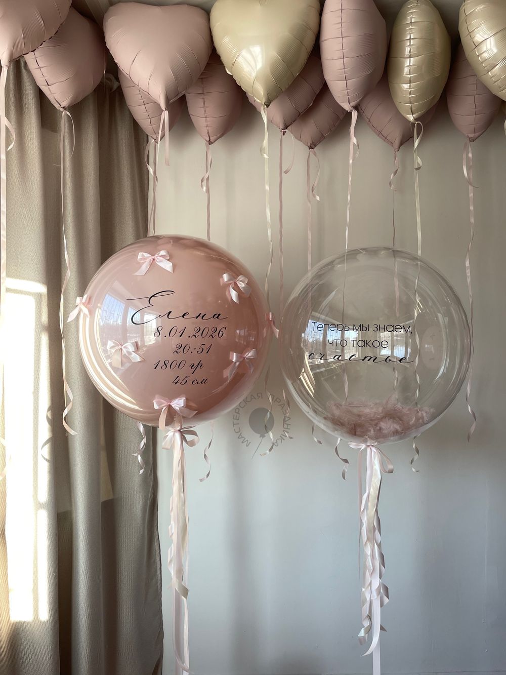 Воздушные шары на выписку для девочки №8973 