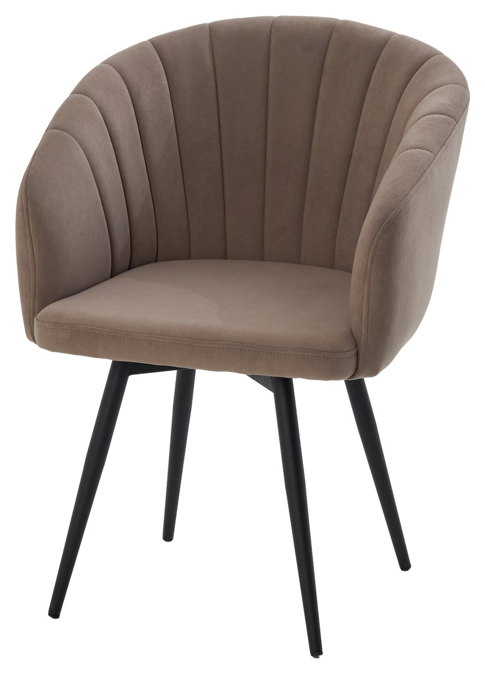 Стул МИШЕЛЬ 360 град. поворот. B5 Капучино, велюр / черный каркас, М-City