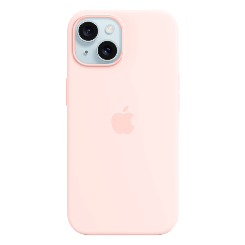 Силиконовый чехол с поддержкой MagSafe Apple Silicone Case для iPhone 15, Light Pink (Светло-розовый)