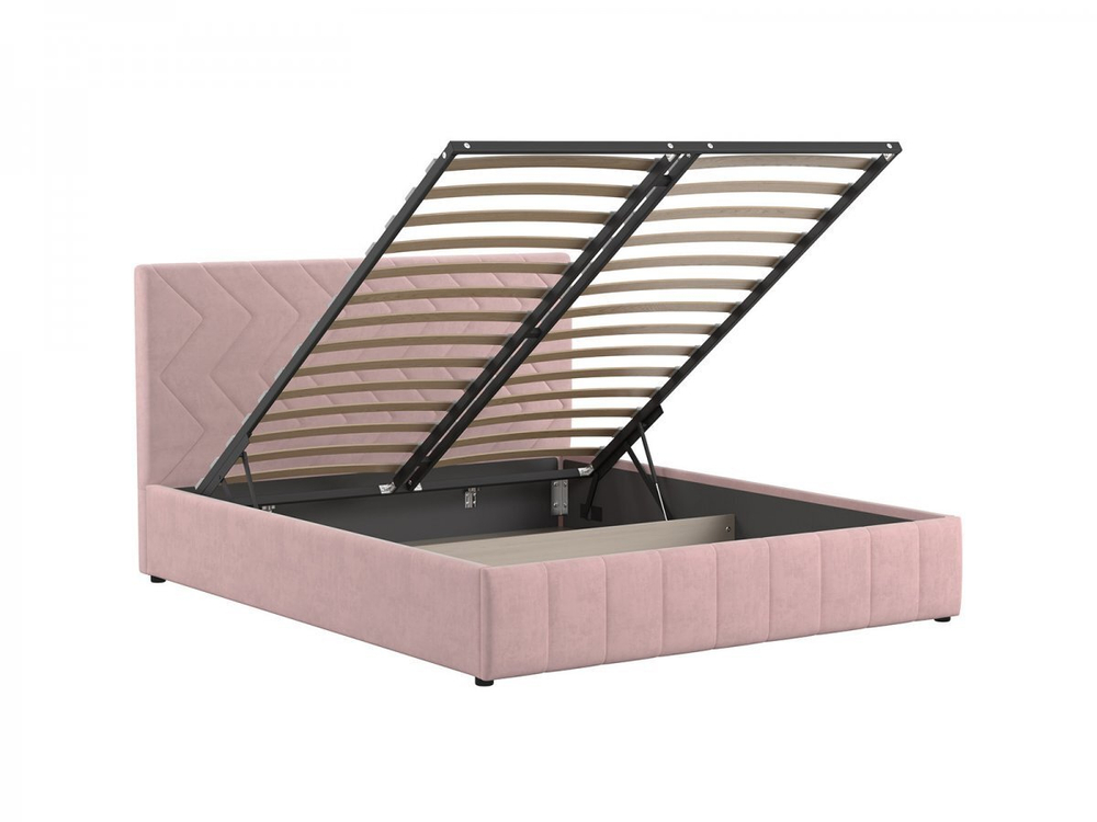 Кровать Милана 160 см велюр коралловый