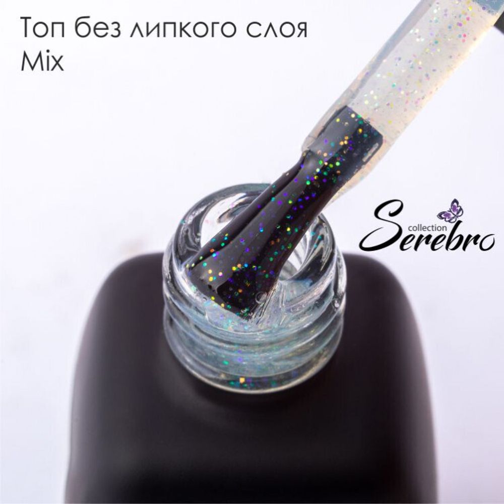 Топ без липкого слоя &quot;MIX&quot; для гель-лака &quot;Serebro collection&quot;, 11 мл