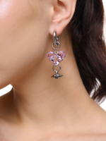 Серьги "Blue and pink big soul thorn" Silver