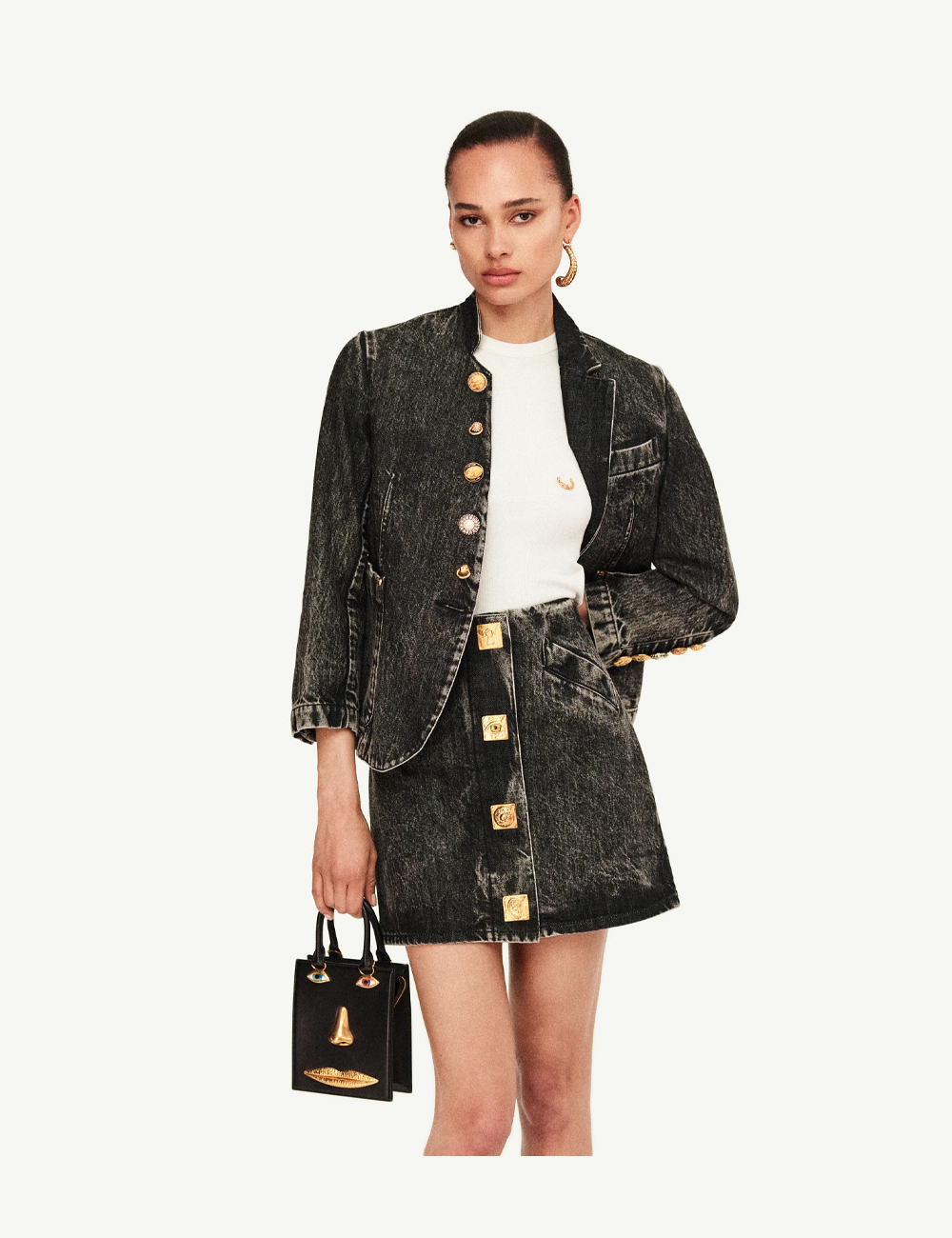 Сумка Schiaparelli Mini Face Bag "Noir"