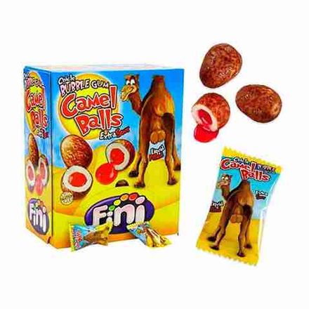 Жев.резинка 200шт 6г кислой начинкой "Фини Камел Боллс"