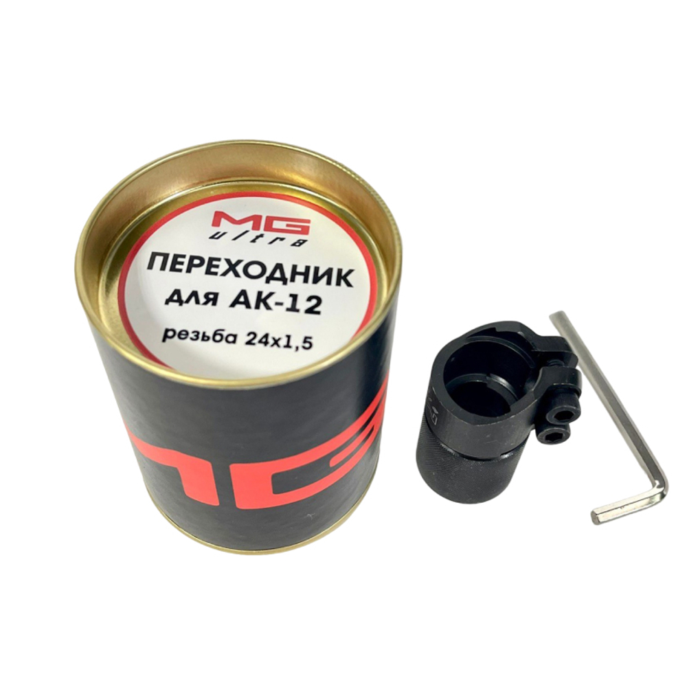 Переходник с байонета на резьбу 24х1,5 правая для АК-12, TR-3, Matilda MG Ultra