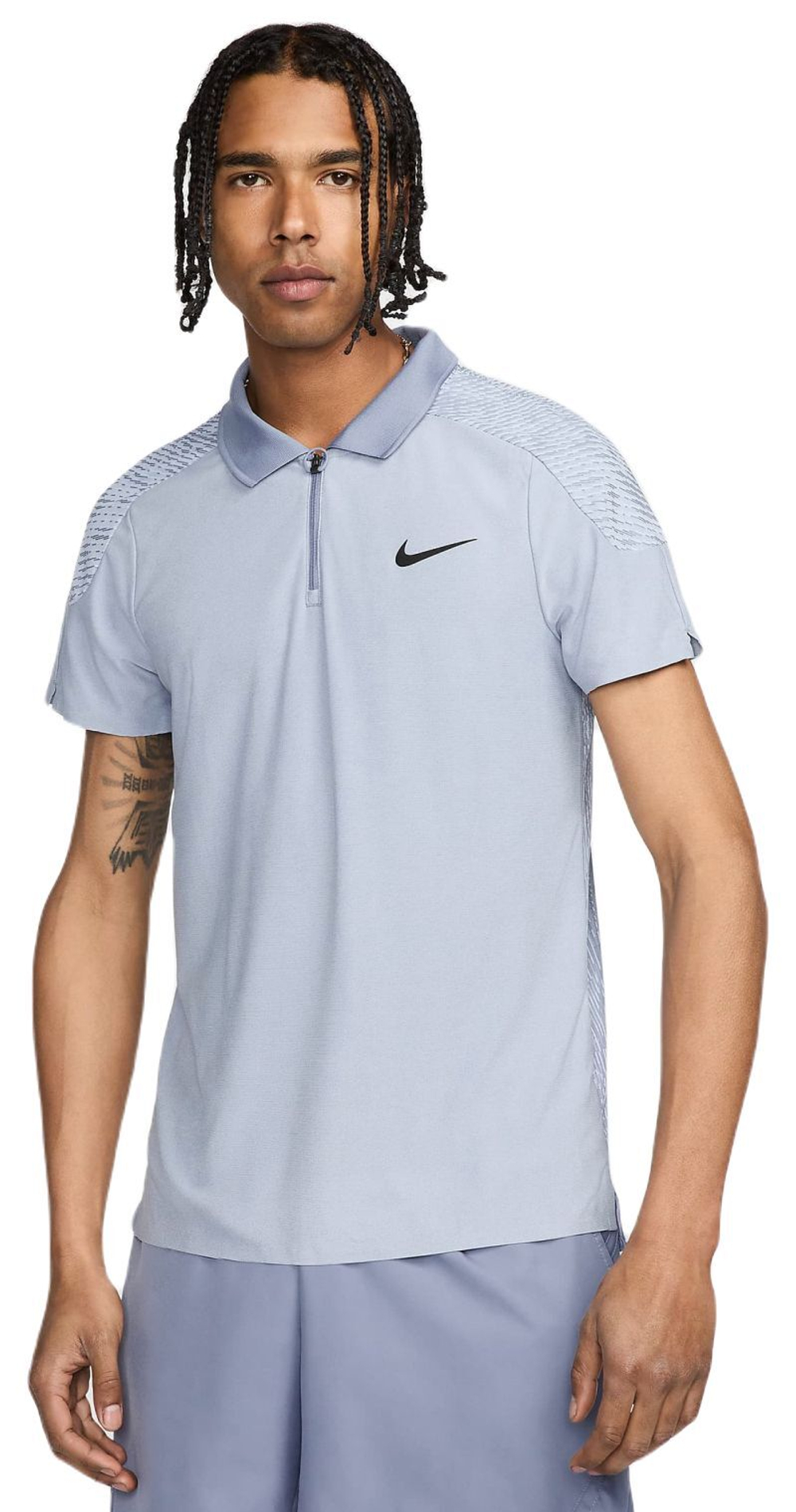 Теннисное поло Nike Dri-Fit Adventage Slam RG Tennis Polo - light armory blue/ashen slate/black - Blue