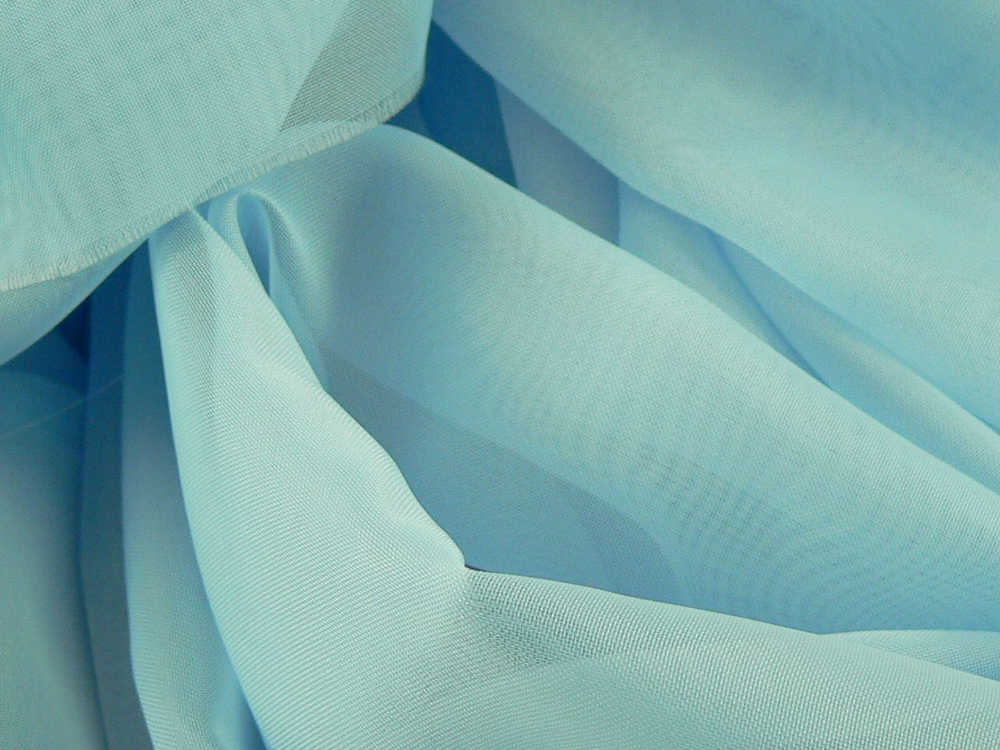 Ткань Вуаль однотонная  ярко-голубая арт. 324902