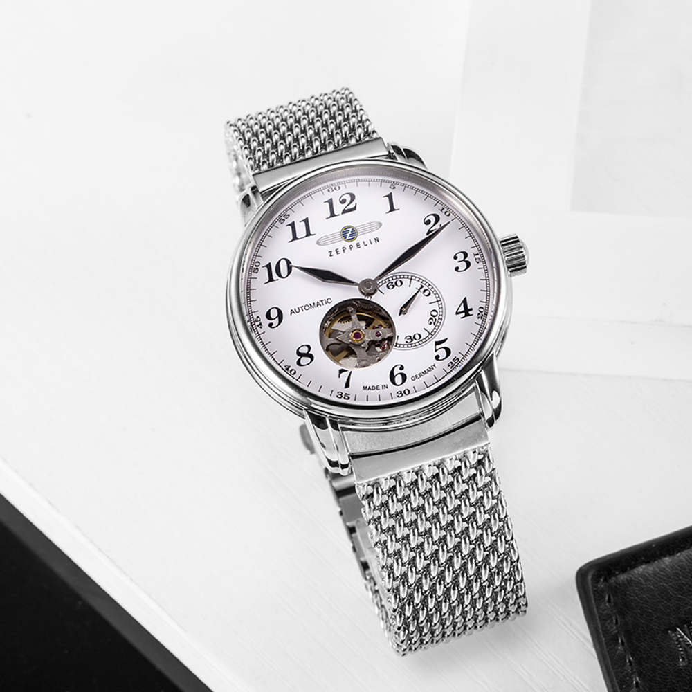 ZEPPELIN Piaget Collection Automatic Mechanical Movement Men"s Watches Watch 40 White Dial