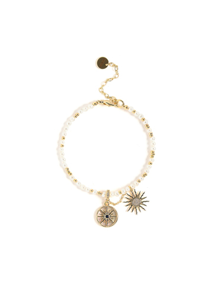 Браслет "Crystal sun pearl" Gold