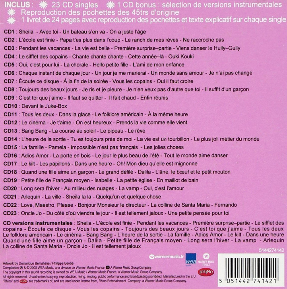 Sheila / L'integrale Des Singles De 1962 A 1969 (Limited Edition Box Set)(24CD)