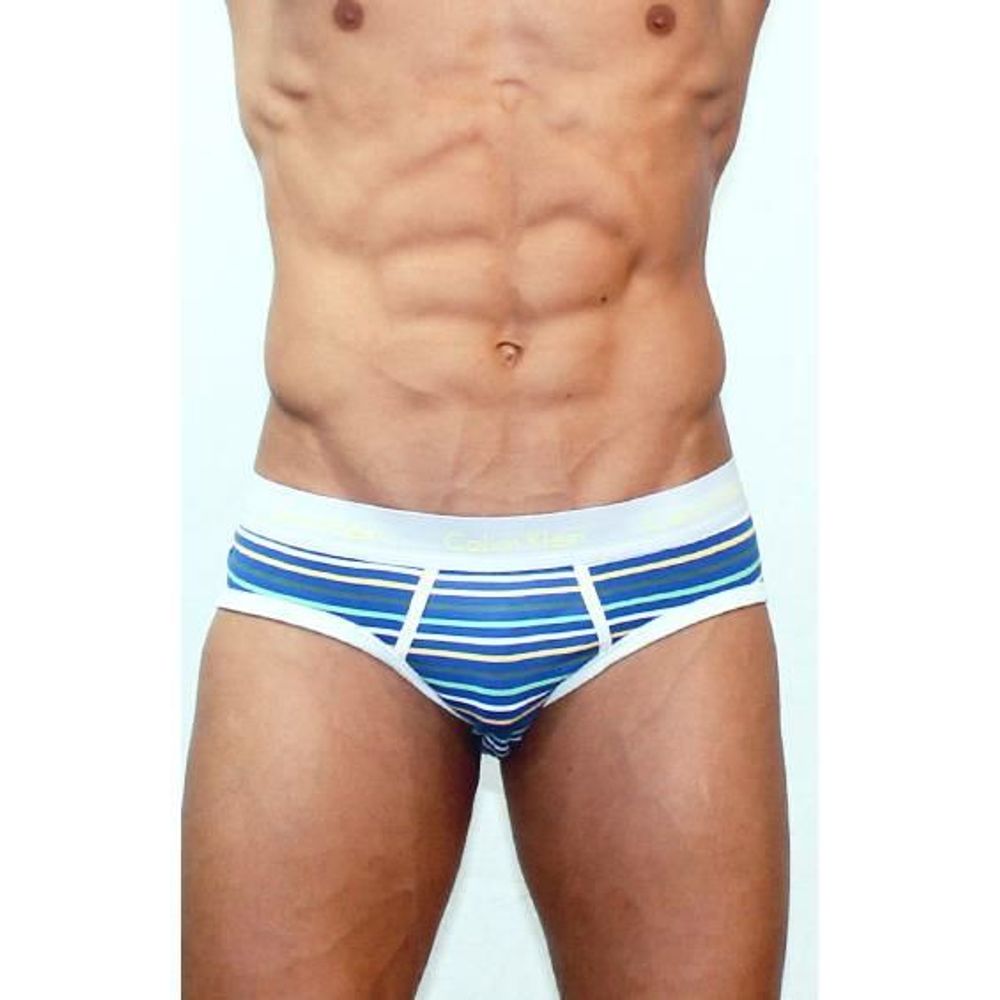 Мужские трусы брифы(синие) Calvin Klein 365 Print Lines IV Print