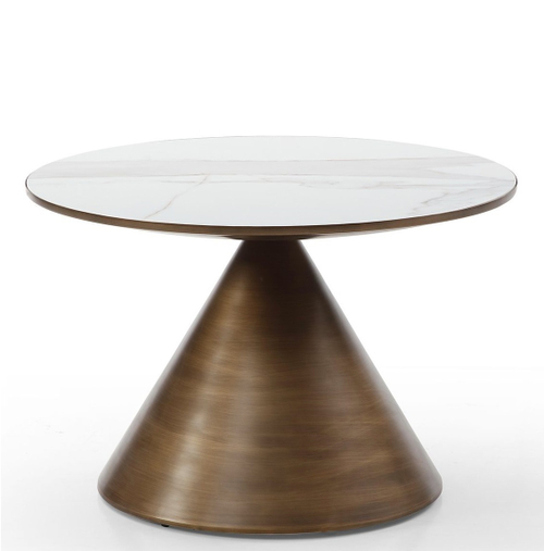 Стол журнальный CT9346CI (D70) белый керамика