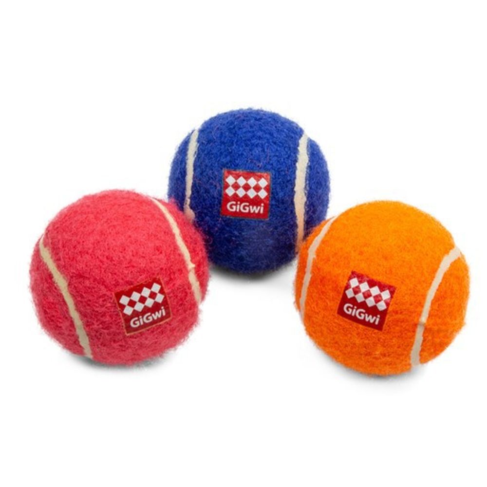 Игрушка для собак Три мяча с пищалкой маленькие 4,8см, серия CATCH &amp; FETCH