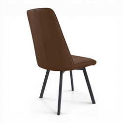 Стул поворотный "Софти 360" (арт. 325П), велюр Бренди В29 коричневый, ножки профильные черные