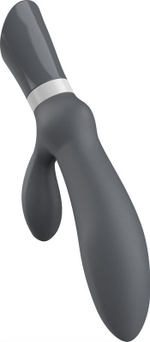 Серый вибромассажер простаты Bfilled Deluxe - 21 см.