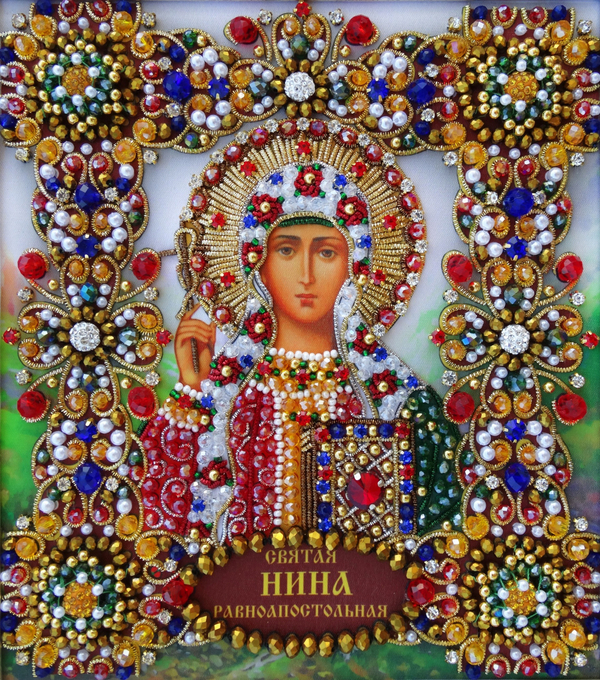 Ии-48 Набор для вышивания хрустальными камнями Святая Нина