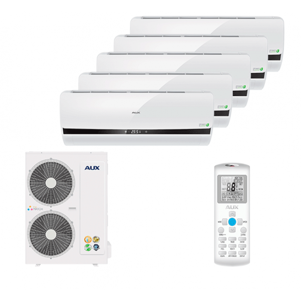 Мульти сплит-система AUX на 5 комнат (20+20+20+20+20 кв.м.) Free Match