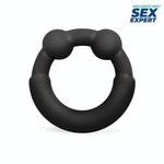 Черное эрекционное силиконовое кольцо (Цвет: черный)
