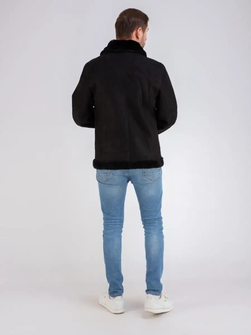 Дубленка мужская натуральная авиатор зимняя Турция