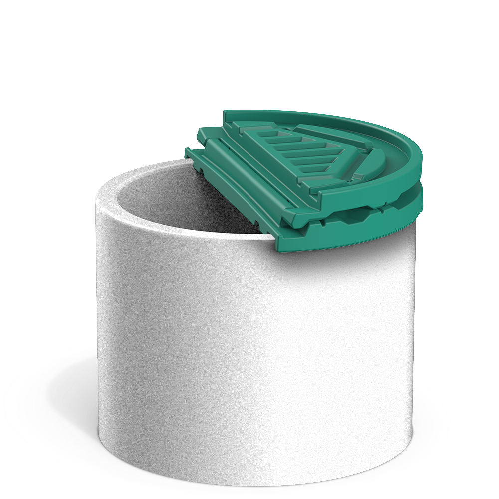 Крышка колодца РОСА зеленая Полимер-Групп(1250x1250x120см;13кг;зеленая) - арт.559273