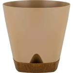 Горшок для цветов InGreen WOOD D140мм 1,35л с прикорневым поливом молочный шоколад/бук