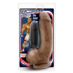 Коричневый вибратор The Boxer - 23 см. (Цвет: коричневый)