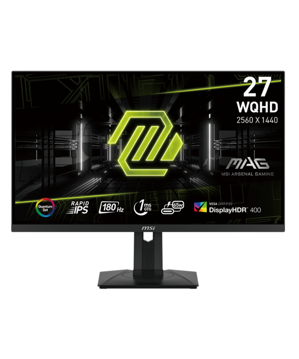 Монитор MSI MAG 274QRF QD E2 27" 16:9 WQHD(2560x1440) Rapid IPS,1ms,1000:1,100M:1, 400nit,178/178,2xHDMI 2.0b, DP 1.4a,USB-C,2xUSB 2.0 Type-A, 1xUSB 2.0 Type-B, Tilt, Swivel,Height,Pivot,VESA,180Hz,Black,1y