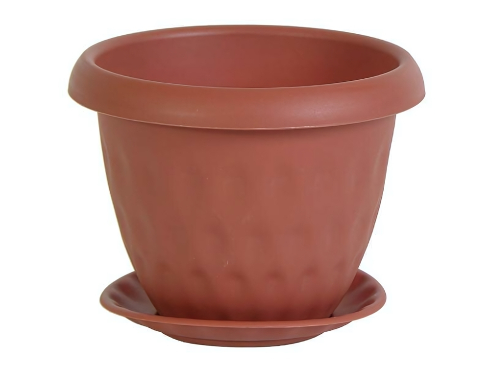 Горшок "Розетта" 0,9л с поддоном терракот