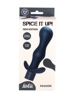 Анальная пробка с вибрацией Spice it up Passion Black - 14 см.