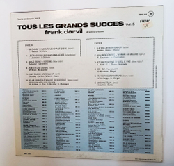 Винтажная виниловая пластинка LP Frank Darvil Et Son Orchestre Tous Les Grands Succ s Vol.5 (France 1973)