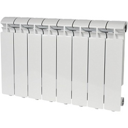 Радиатор алюминиевый STOUT ALPHA 350 8 секций боковое подключение (белый RAL 9016) SRA-2310-035008