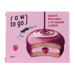 Sweet бисквит с ягодным суфле Raw to go, 55 г