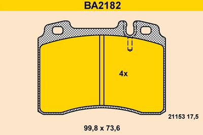 BARUM - BA2182-BAU - Brake Pad Set, disc brake